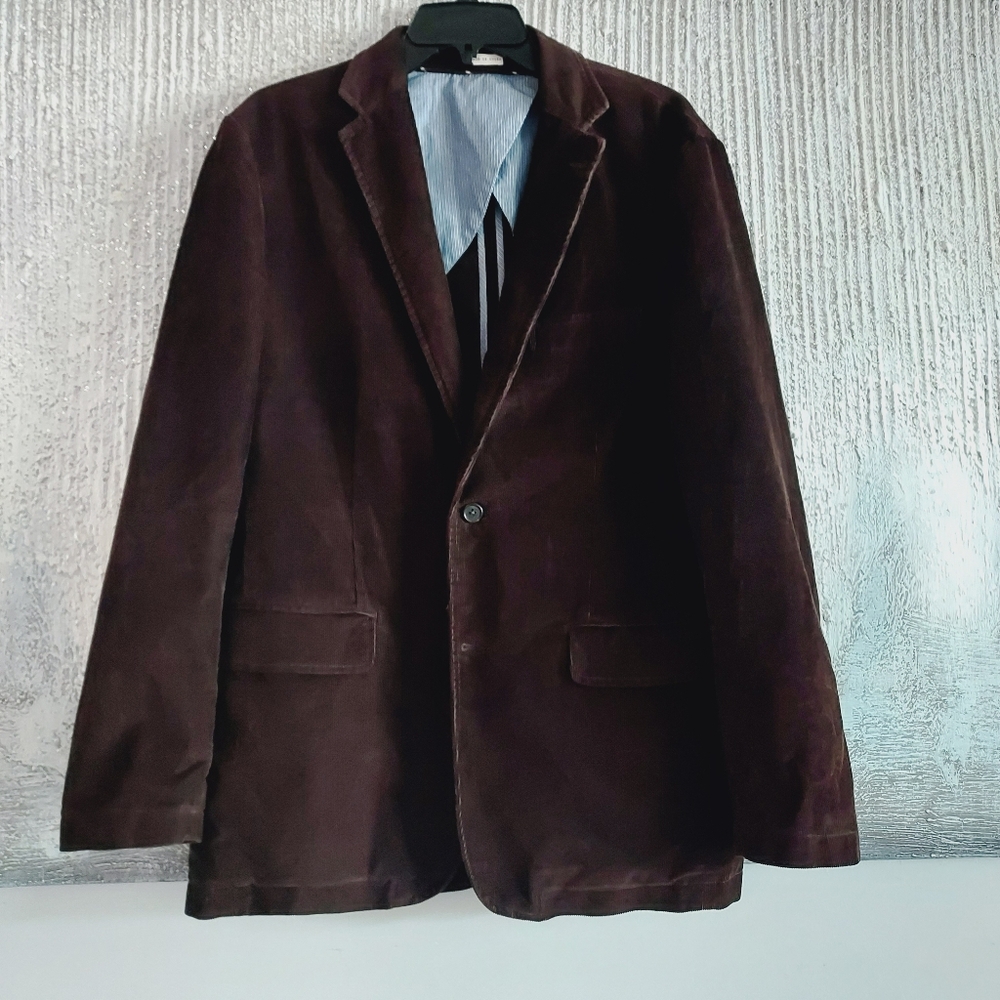 J.crew Men's Chocolate Brown Corduroy Blazer Jacket Sz-M